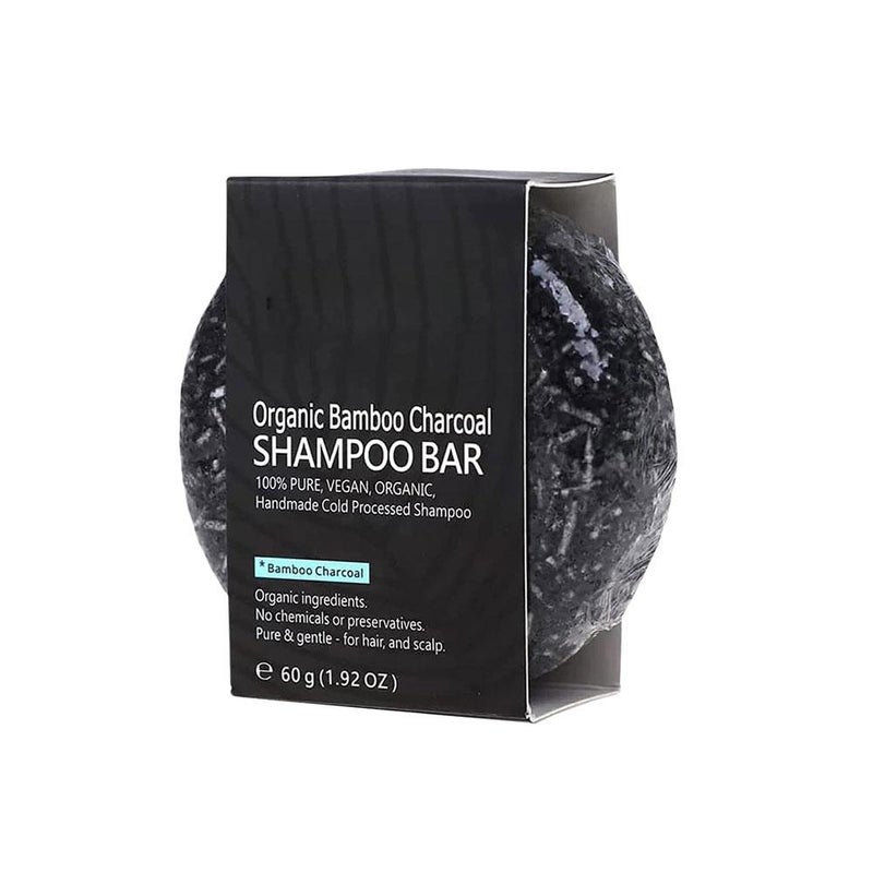 Bamboo charcoal shampoo bar: Rich lather, deep cleanses, moisturizes, nourishes, repairs frizz, leaving hair smooth and refreshed.